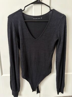 Abercrombie & Fitch Dark Navy Blue Long Sleeve Bodysuit